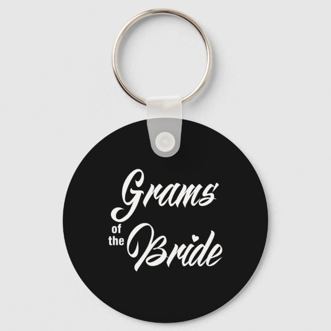 Grams Of The Bride Wedding Party Matching Bridal P Key Ring (Front)