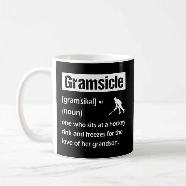 Gramsicle Ice Hockey Grandma Sicle Definition Coffee Mug (Left)