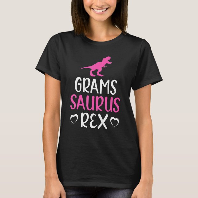 Gramssaurus Rex Dinosaur Grams Saurus Family T-Shirt (Front)