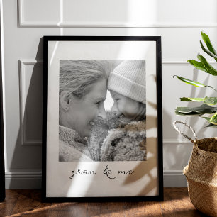 Gran And Me Personalised Picture Gift For Grandma Poster