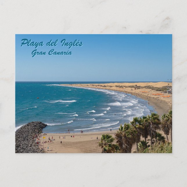 Gran Canaria Beach Scene Postcard (Front)