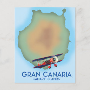 Gran Canaria  canary island, travel poster art.
