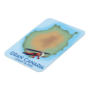 Gran Canaria canary island, travel poster art. Magnet