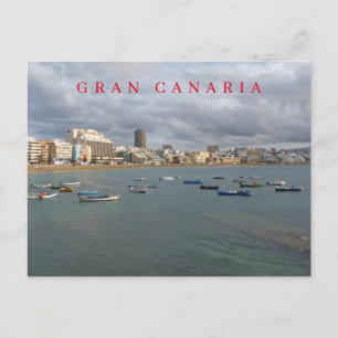 Gran Canaria Las Canteras beach view postcard