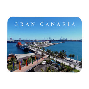 Gran Canaria Las Palmas harbour view fridge magnet