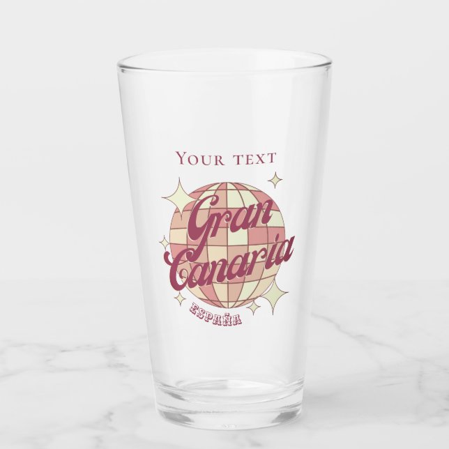 Gran Canaria Spain vacation drink beer Glass (Front)