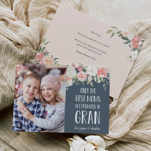Gran Grandmother Mother's Day Flat Photo Card (Creator Uploaded)