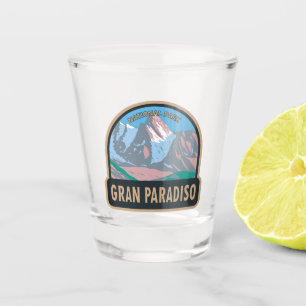 Gran Paradiso National Park Italy Vintage Shot Glass