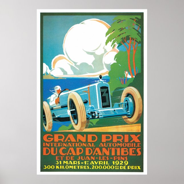 Gran Prix Automobile Vintage Ad Art Posters (Front)