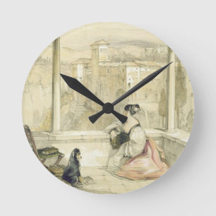 Granada (Alhambra), plate 9 from 'Sketches of Spai Round Clock