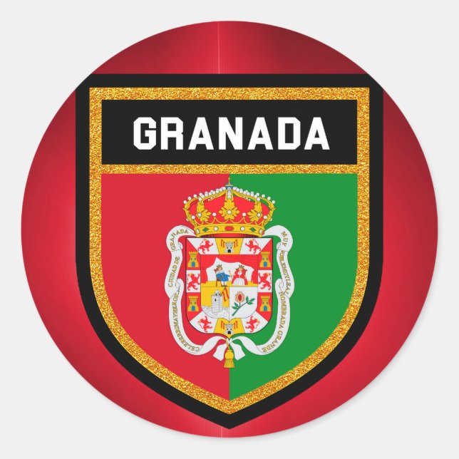 Granada Flag Classic Round Sticker (Front)