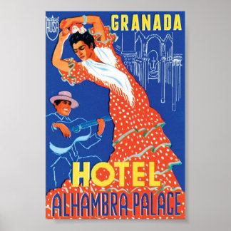 Granada Hotel Alhambra Palace Poster