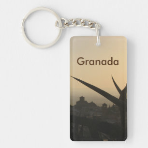 Granada souvenir Rectangle (double-sided) Keychain