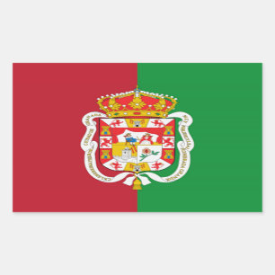 Granada (Spain) City Flag Rectangular Sticker