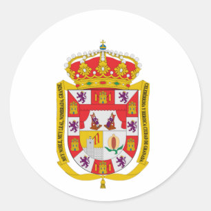 Granada (Spain) Coat of Arms Classic Round Sticker