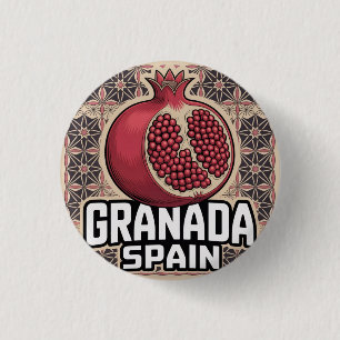 Granada Spain Pomegranate Sticker 3 Cm Round Badge