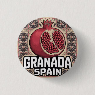 Granada Spain Pomegranate Sticker 3 Cm Round Badge