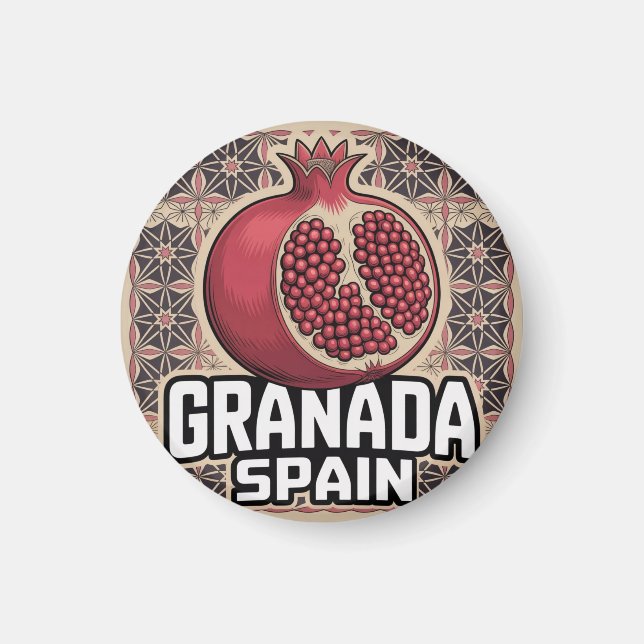Granada Spain Pomegranate Sticker Magnet (Front)
