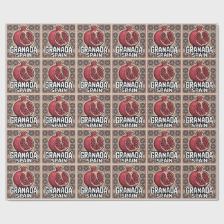 Granada Spain Pomegranate Sticker Wrapping Paper
