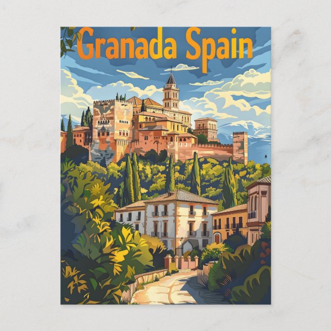 Granada Spain Postcard (Front)