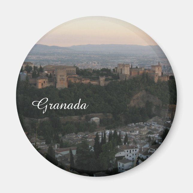 Granada,Spain View Photo Standard, 5.7 Cm  Magnet (Front)
