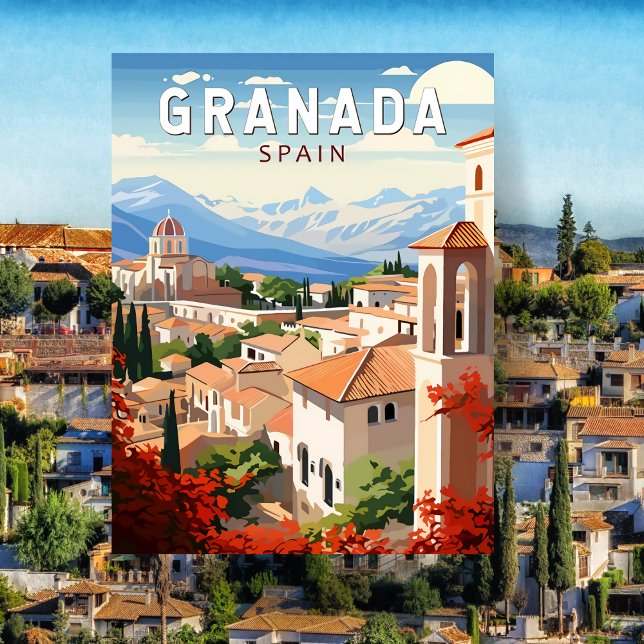 Granada Spain Vintage Travel Postcard (Granada Spain Vintage Travel Postcard)