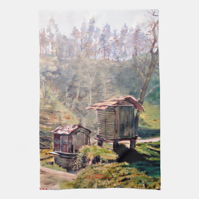 Granaries Tea Towel (Vertical)