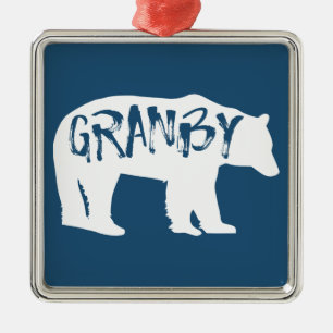 Granby Colorado Bear Metal Tree Decoration
