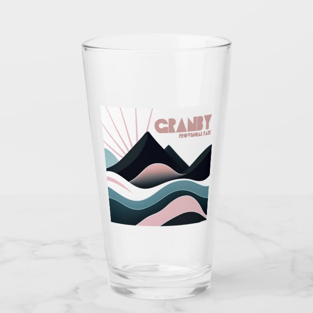 Granby Provincial Park Coloured Hills Glass (Front)