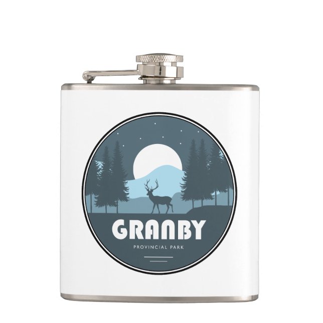 Granby Provincial Park Deer Hip Flask (Front)