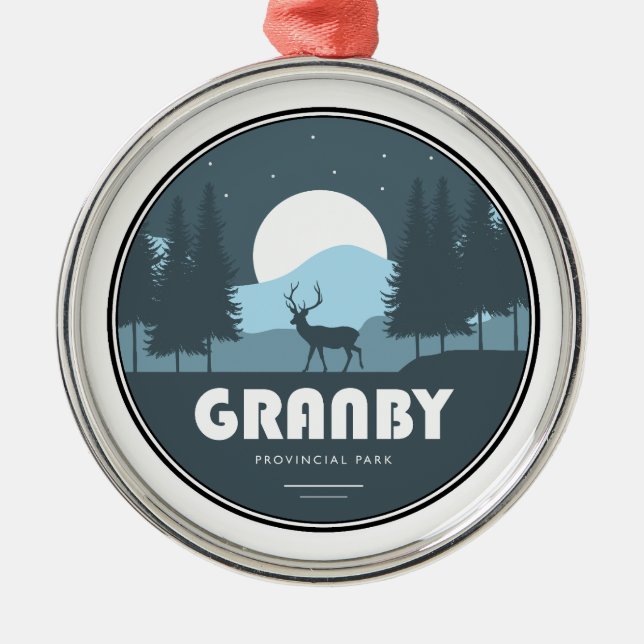 Granby Provincial Park Deer Metal Tree Decoration (Front)