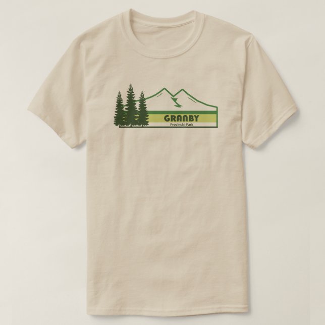 Granby Provincial Park Green Stripes T-Shirt (Design Front)
