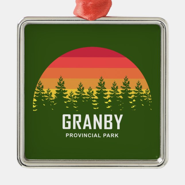 Granby Provincial Park Metal Tree Decoration (Front)