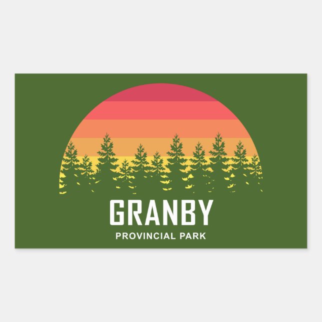 Granby Provincial Park Rectangular Sticker (Front)