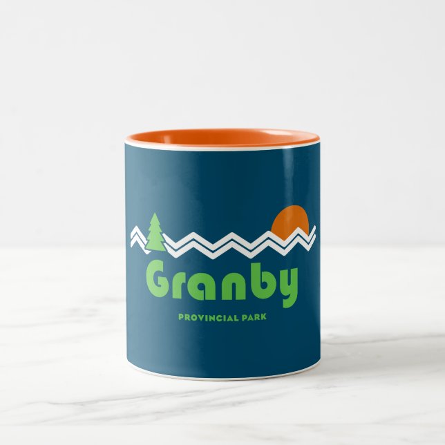 Granby Provincial Park Retro Two-Tone Coffee Mug (Center)