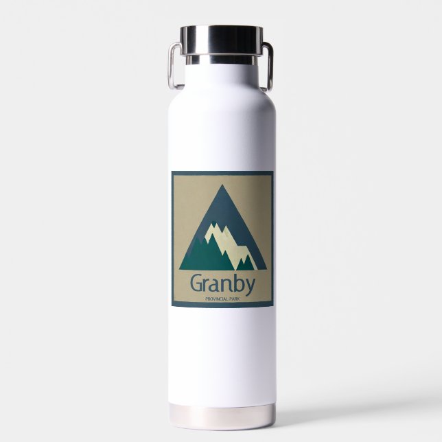 Granby Provincial Park Rustic Water Bottle (Front)