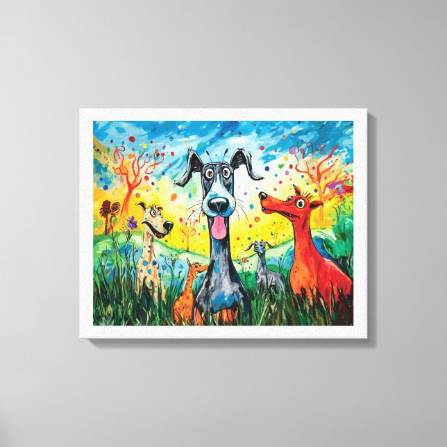 "Grand Adventure of Spots & Stripes" Canvas Print (Front)