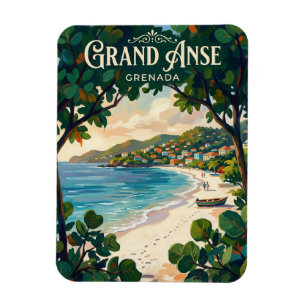 Grand Anse Beach Grenada Magnet