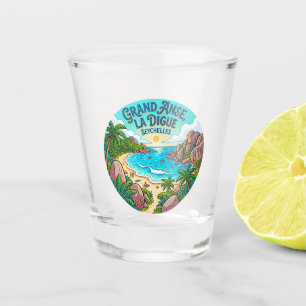 Grand Anse, La Digue Seychelles Shot Glass