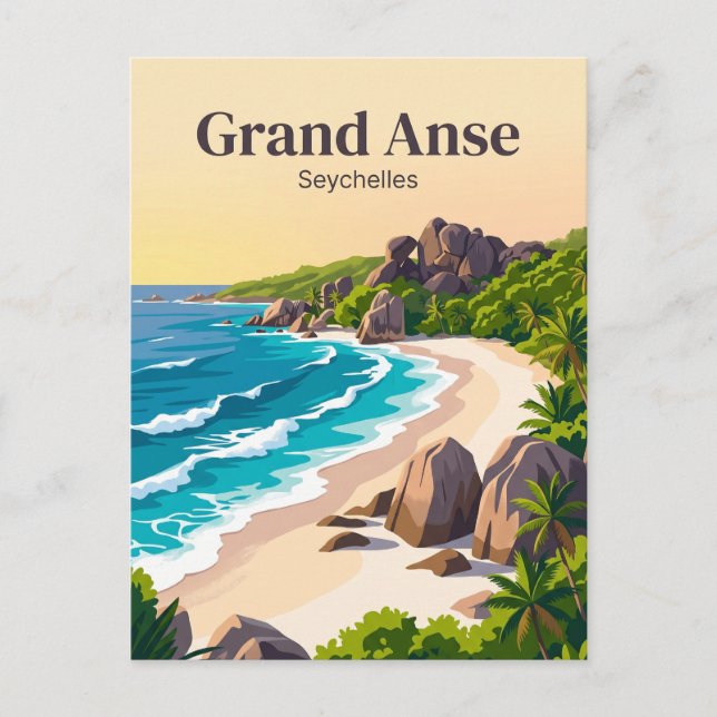 Grand Anse Seychelles Postcard (Front)