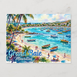 Grand Baie Public Beach Mauritius Postcard