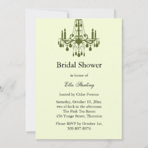 Grand Ballroom Bridal Shower Invitation (green)