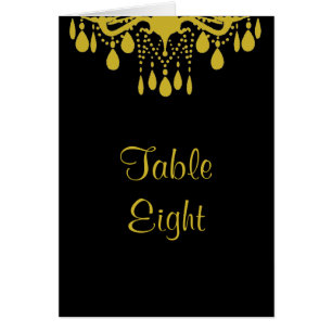 Grand Ballroom Table Number Card (gold)
