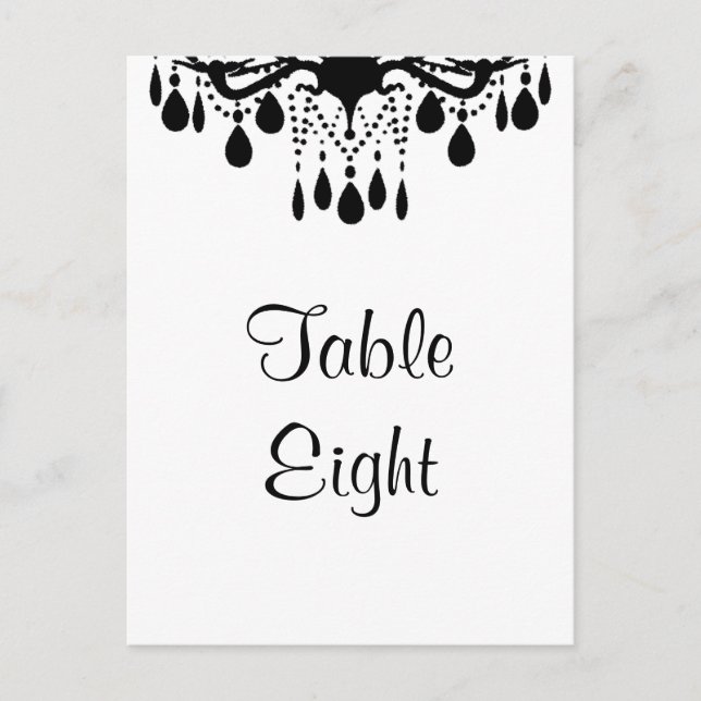 Grand Ballroom Table Number (white) Postcard (Front)