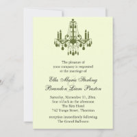 Grand Ballroom Wedding Invitation 2 (green)
