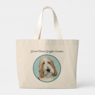 Grand Basset Griffon Vendeen GBGV Original Dog Art Large Tote Bag