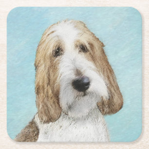 Grand Basset Griffon Vendeen - Original Dog Art Square Paper Coaster