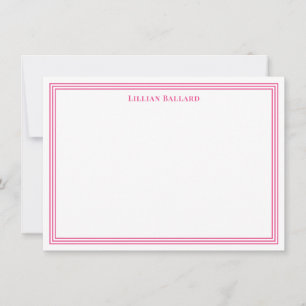 Grand Border Bright Pink Note Card