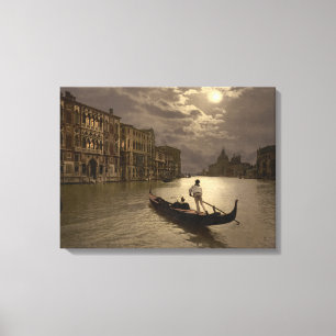 Grand Canal by Moonlight II, Venice, Italy Canvas Print