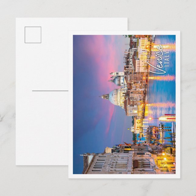 Grand canal in venice Italy with santa maria Postcard (Front/Back)